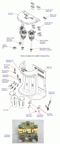 Diagram Diagram and Parts List for HMD-400-CE-C  Hamilton Beach Drink Mixer